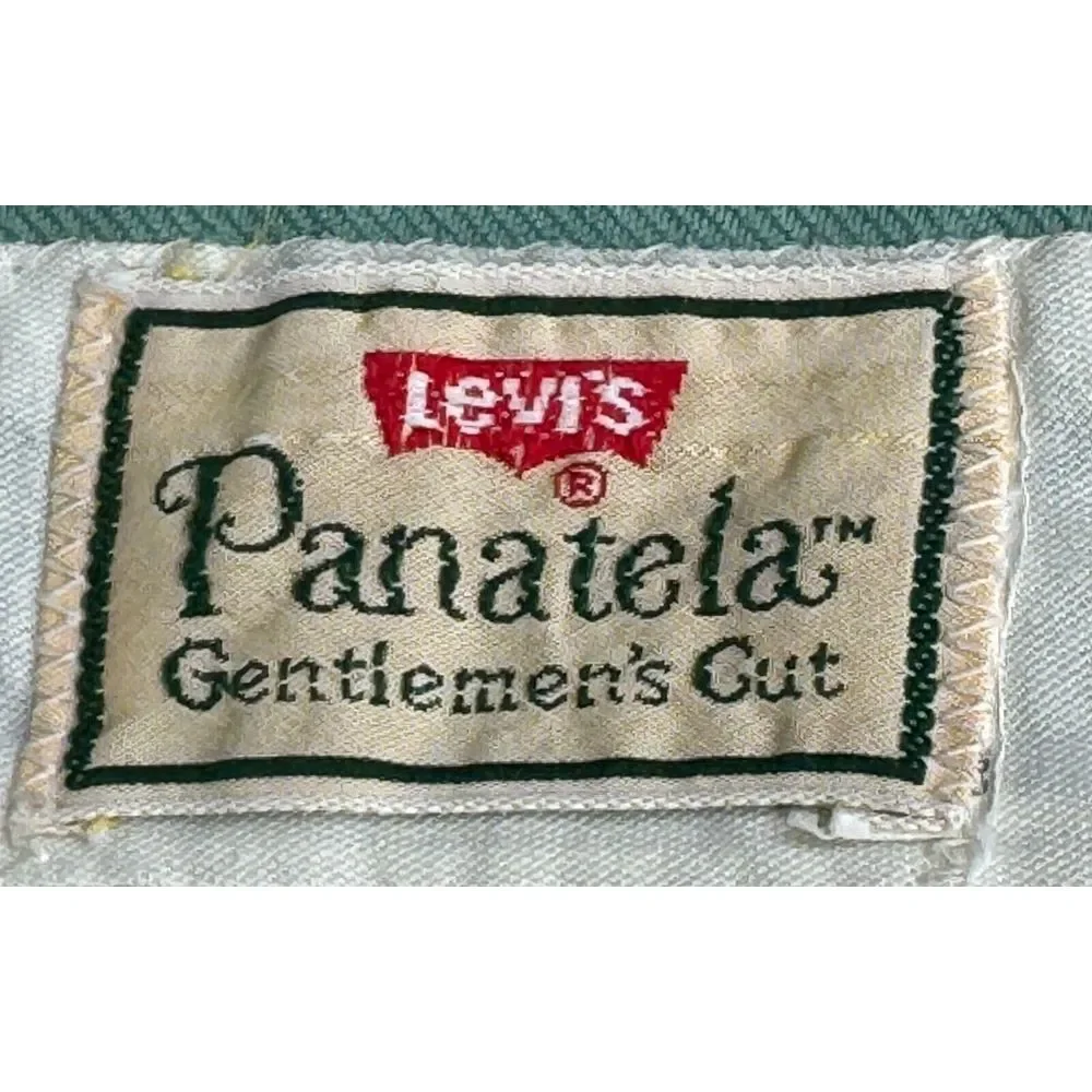 Levi's Panatela Gentlemen's Cut Vtg Men's Green Dress‎ Pants Size 37x29